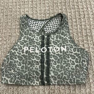 Peloton x WITH Cheetah high neck green bra size S